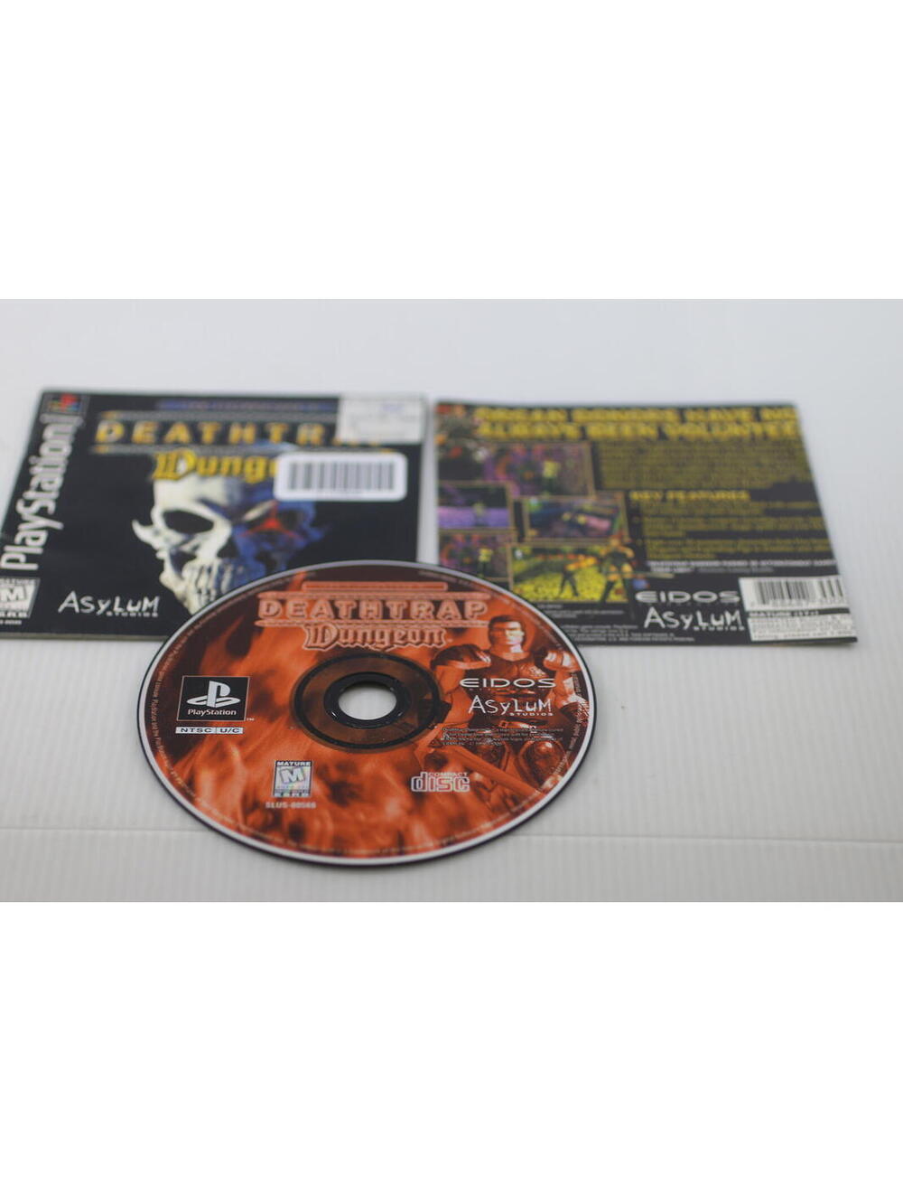 Deathtrap Dungeon PlayStation Game Disc with Case and Manual